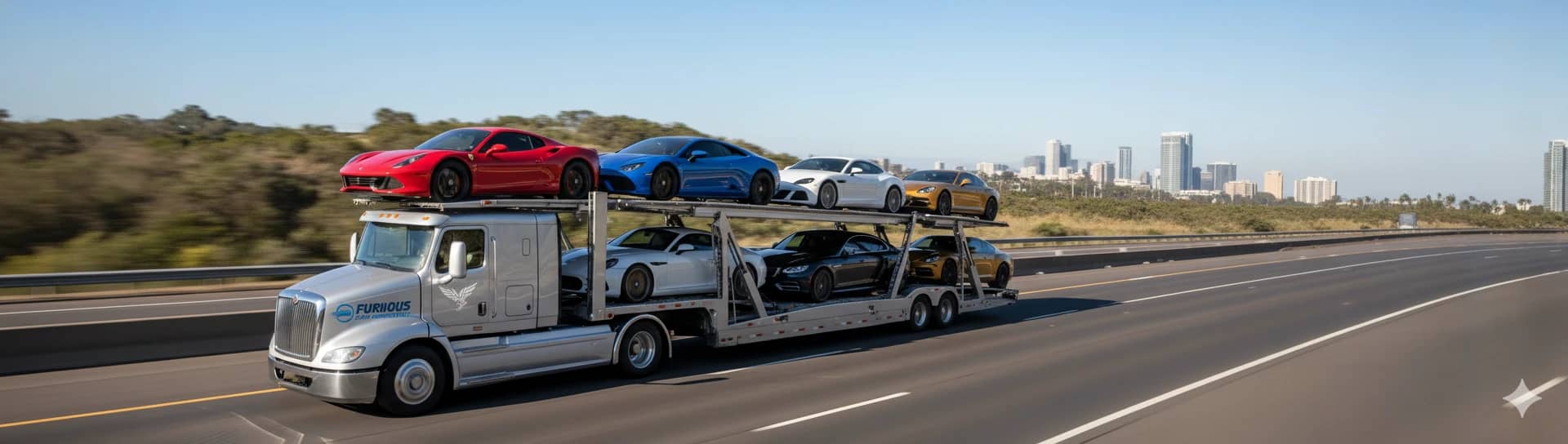 Professional car transport truck