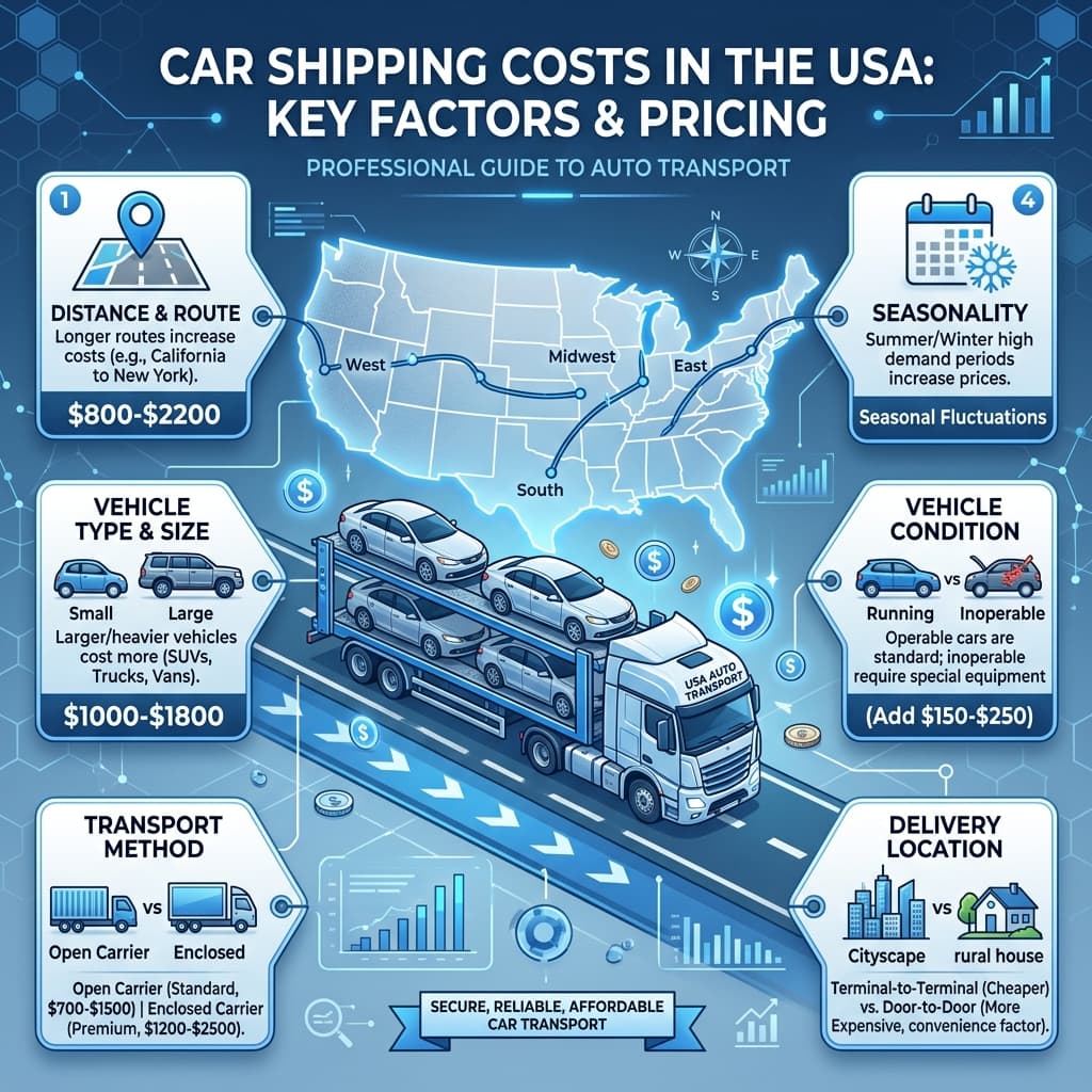 How Much Does Car Shipping Cost in the USA? Factors That Can Change Your Price
