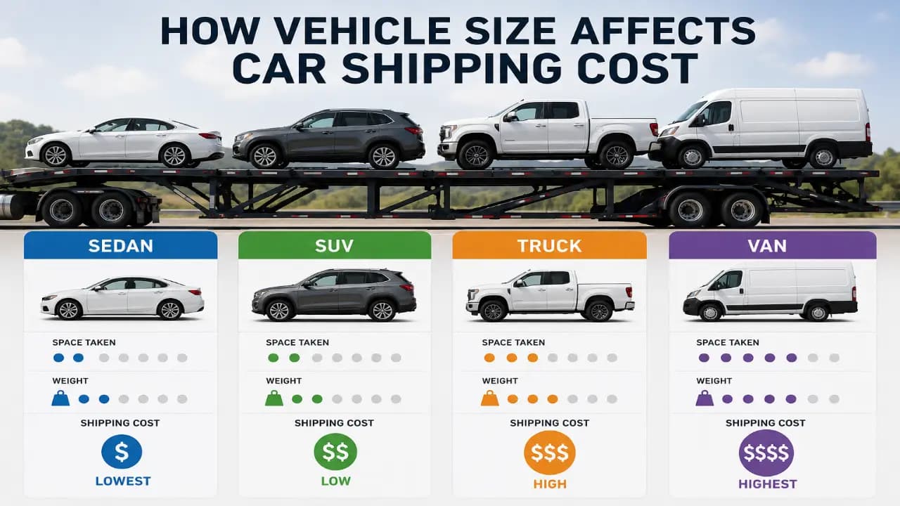 How Vehicle Size Affects Car Shipping Cost: Sedans, SUVs, Trucks & Vans
