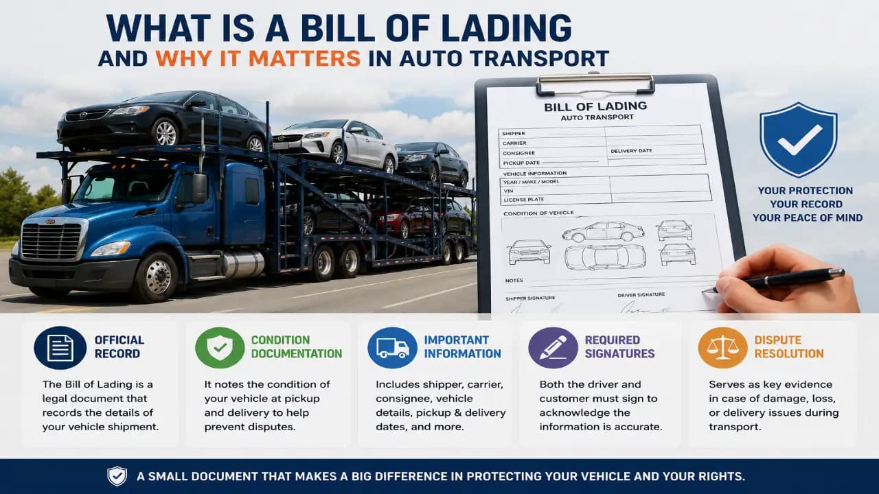 What Is a Bill of Lading and Why It Matters in Auto Transport