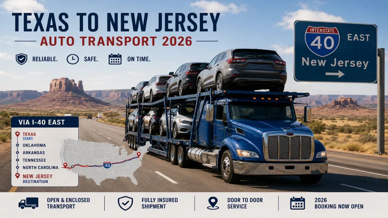 Car Shipping from Texas to New Jersey (TX to NJ) 2026