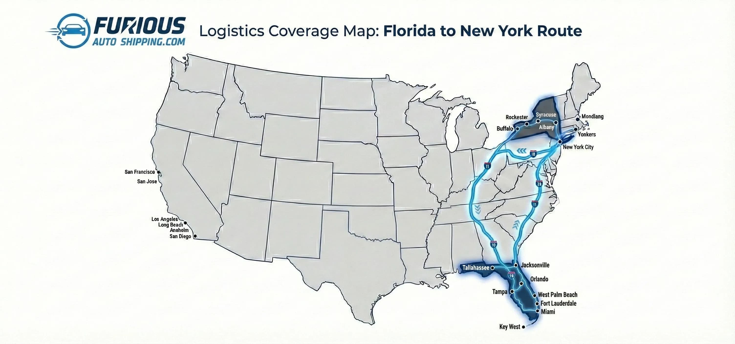Florida Logestic routes map