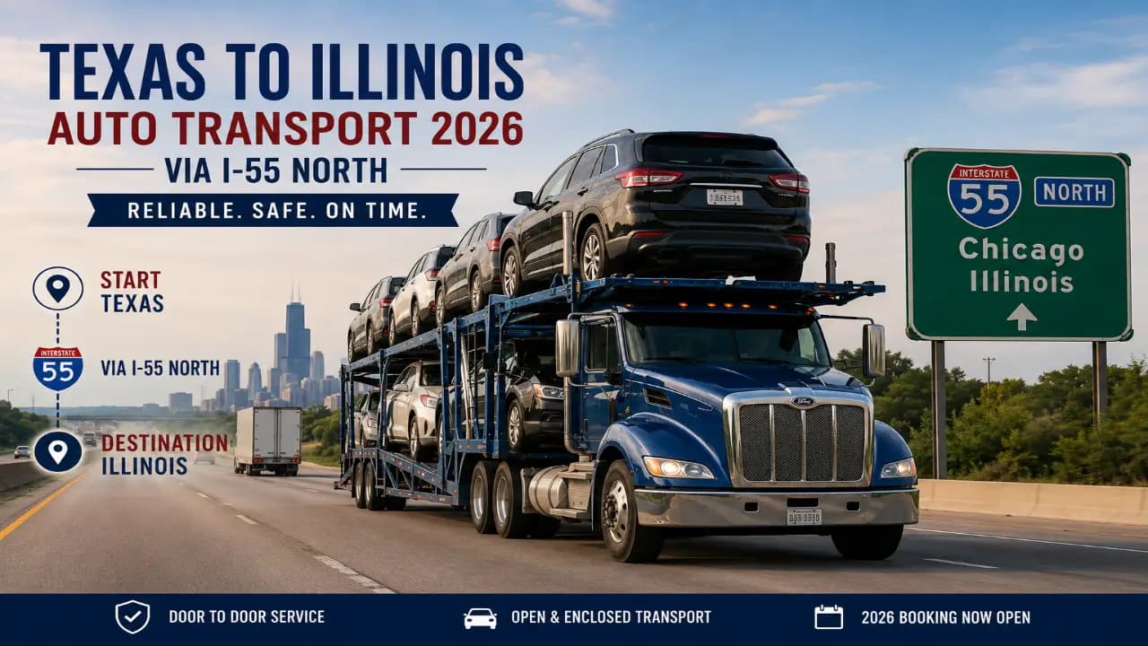 Car Shipping from Texas to Illinois (TX to IL) 2026